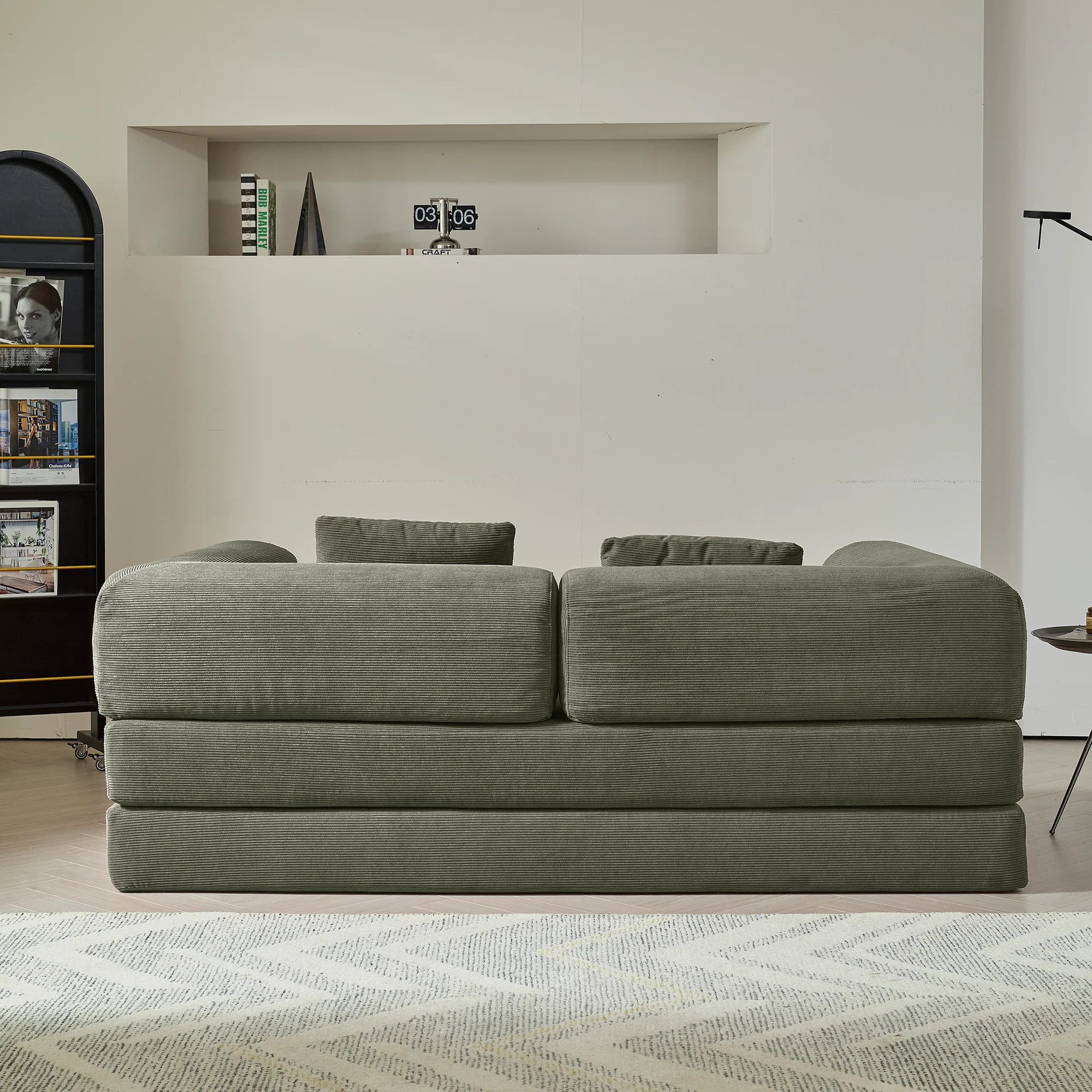 NÓVORA CASA 78.7'' comprimir Tapizado Sofá cama transformable con pana tela