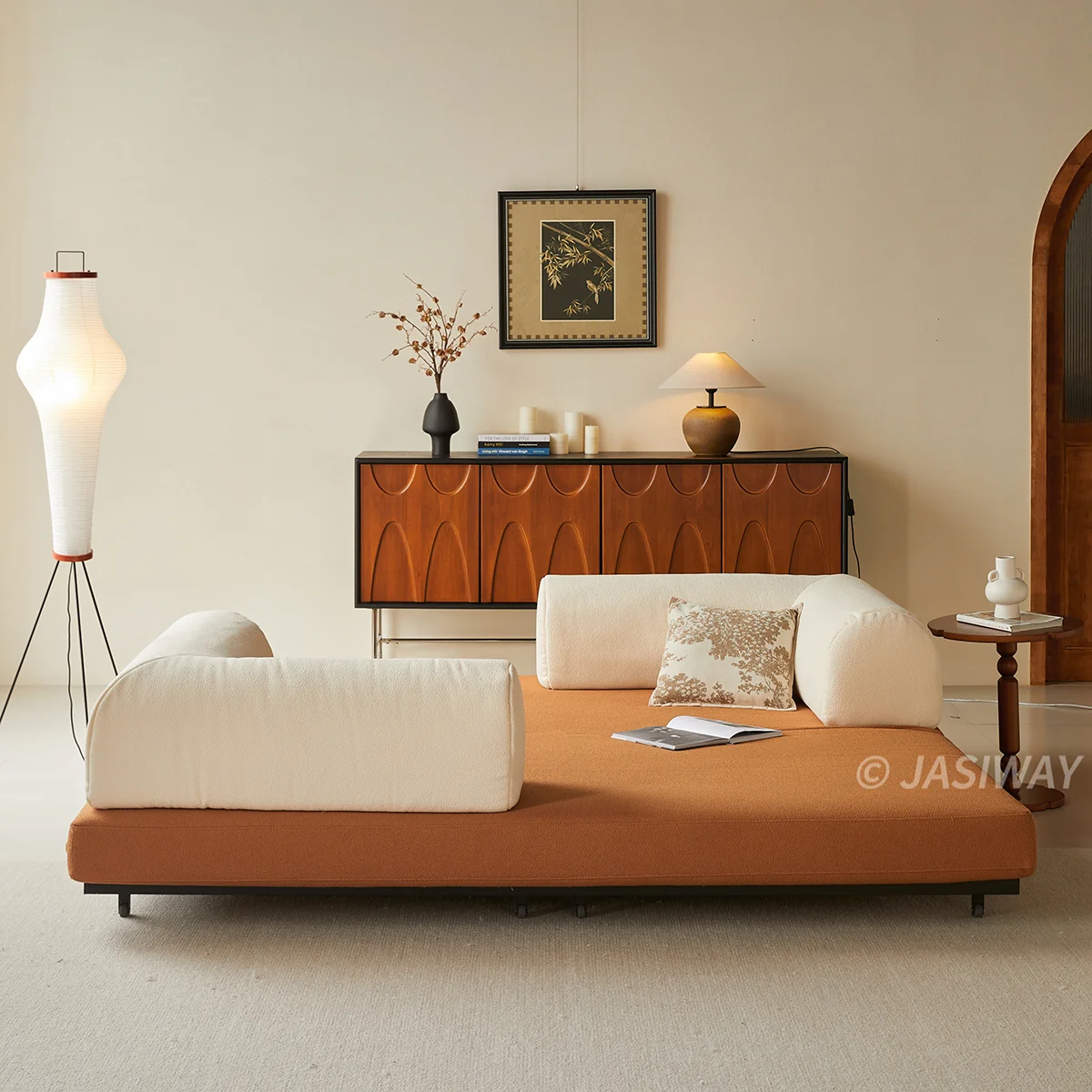NÓVORA CASA modulable Sofá cama & Sofá cama| transformable diseño en Bouclé, Chenilla o pana tapizado