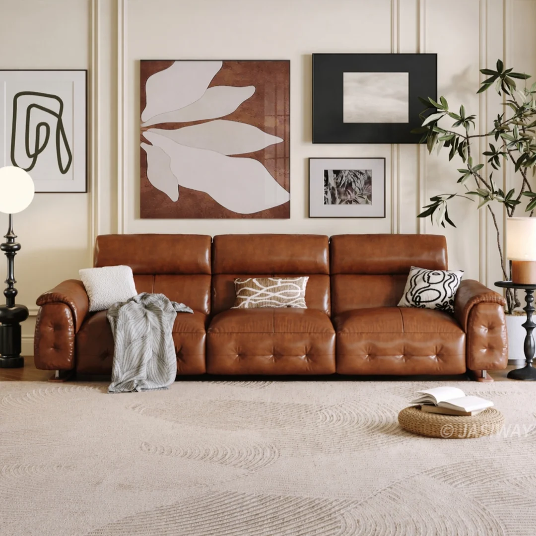 NÓVORA CASA eléctrico Reclinable sofá con doble reclinables & USB puertos| piel reclinable sofá para Sala