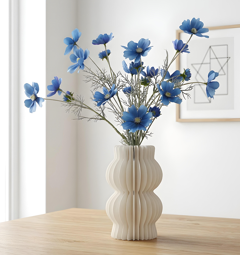 Magnetic Paper Honeycomb Flower Vase Decorative Home Accent