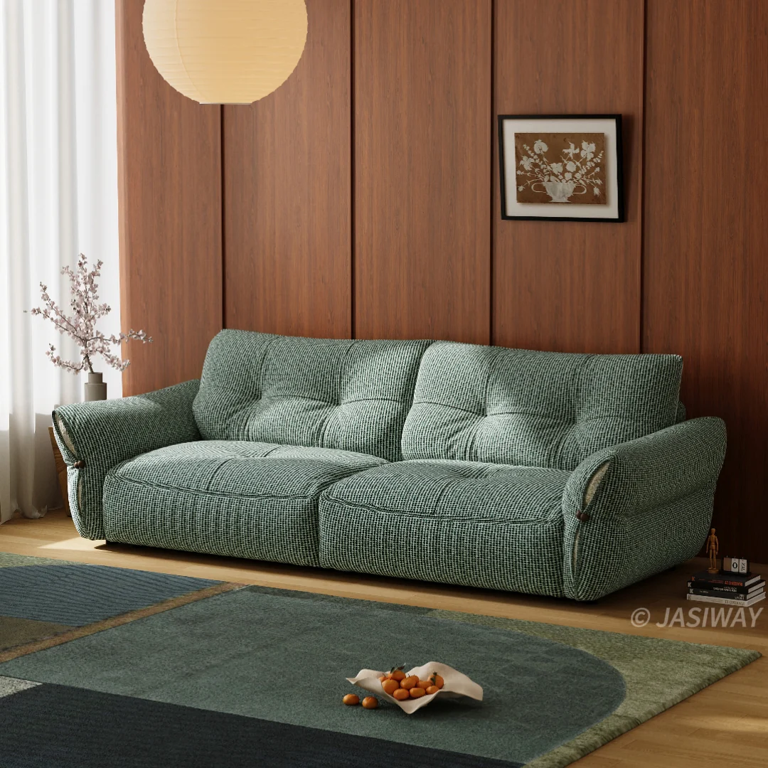 NÓVORA CASA nube sofá profundo asiento sofá| extragrande Chenilla tela 3-plazas con acolchado cojines, Moderno Sala sofá