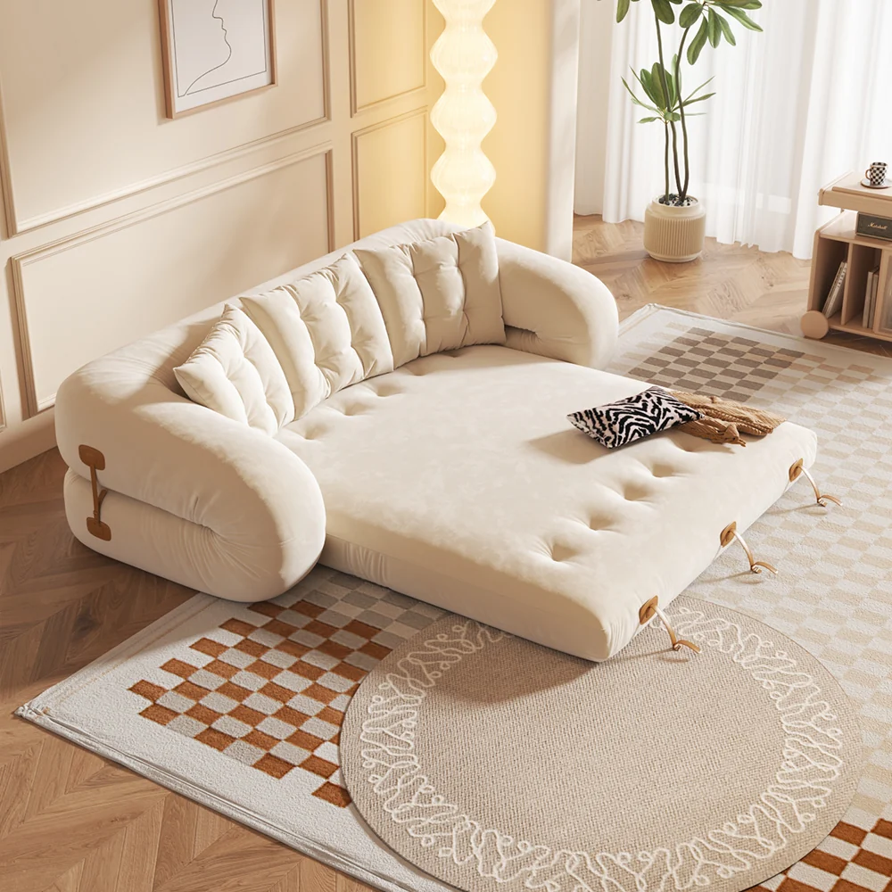 NÓVORA CASA puf saco estilo mascotas amigable plegable piso terciopelo Sofá cama