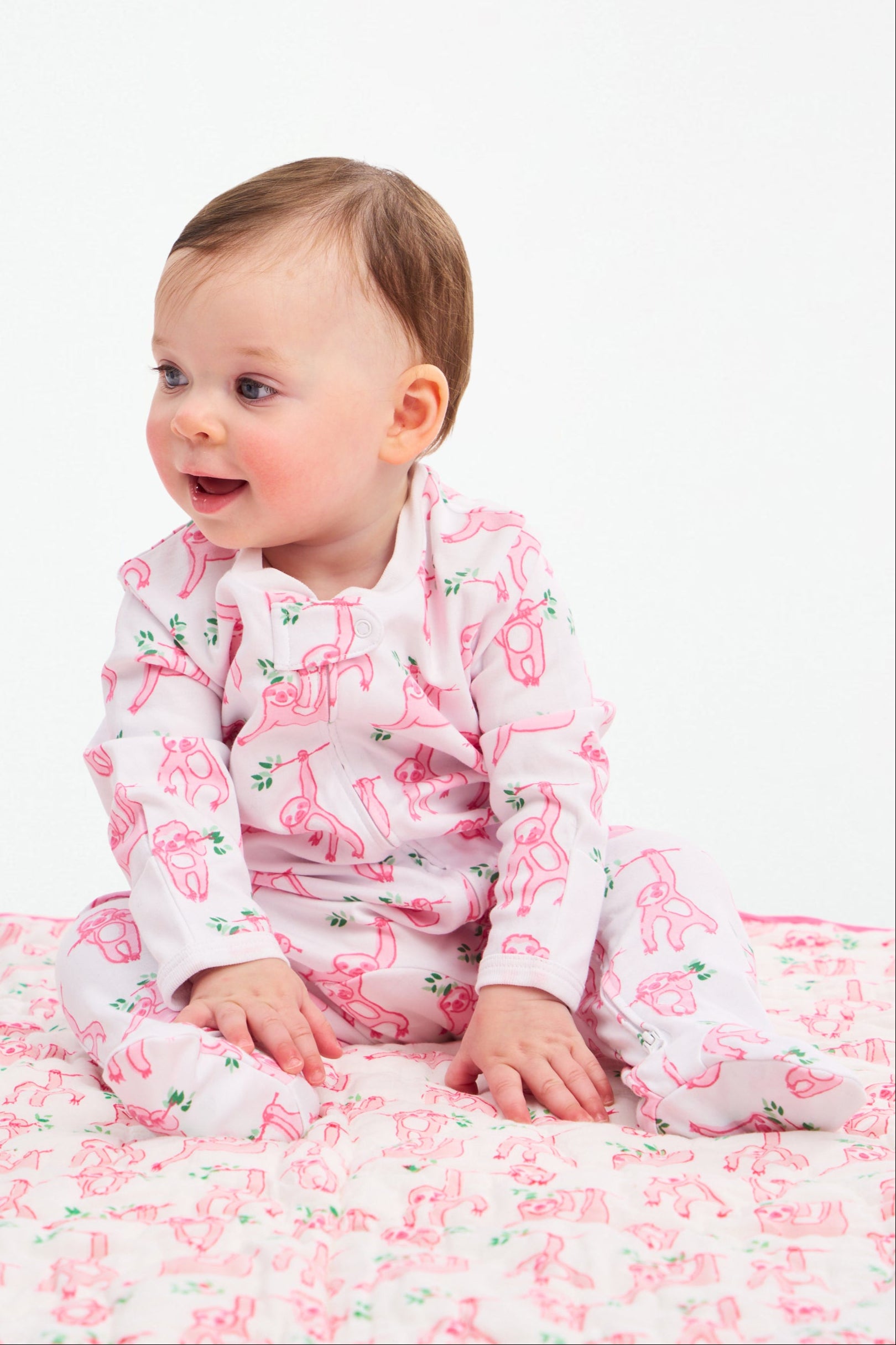 Infant Sleepy Sloth Zipper Footie