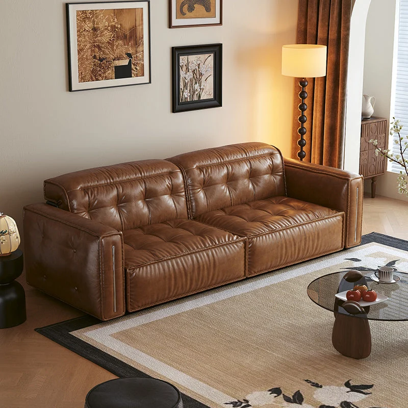 JASIWAY inteligente eléctrico piel Sofá cama sofá- Vintage estilo reclinable diseño