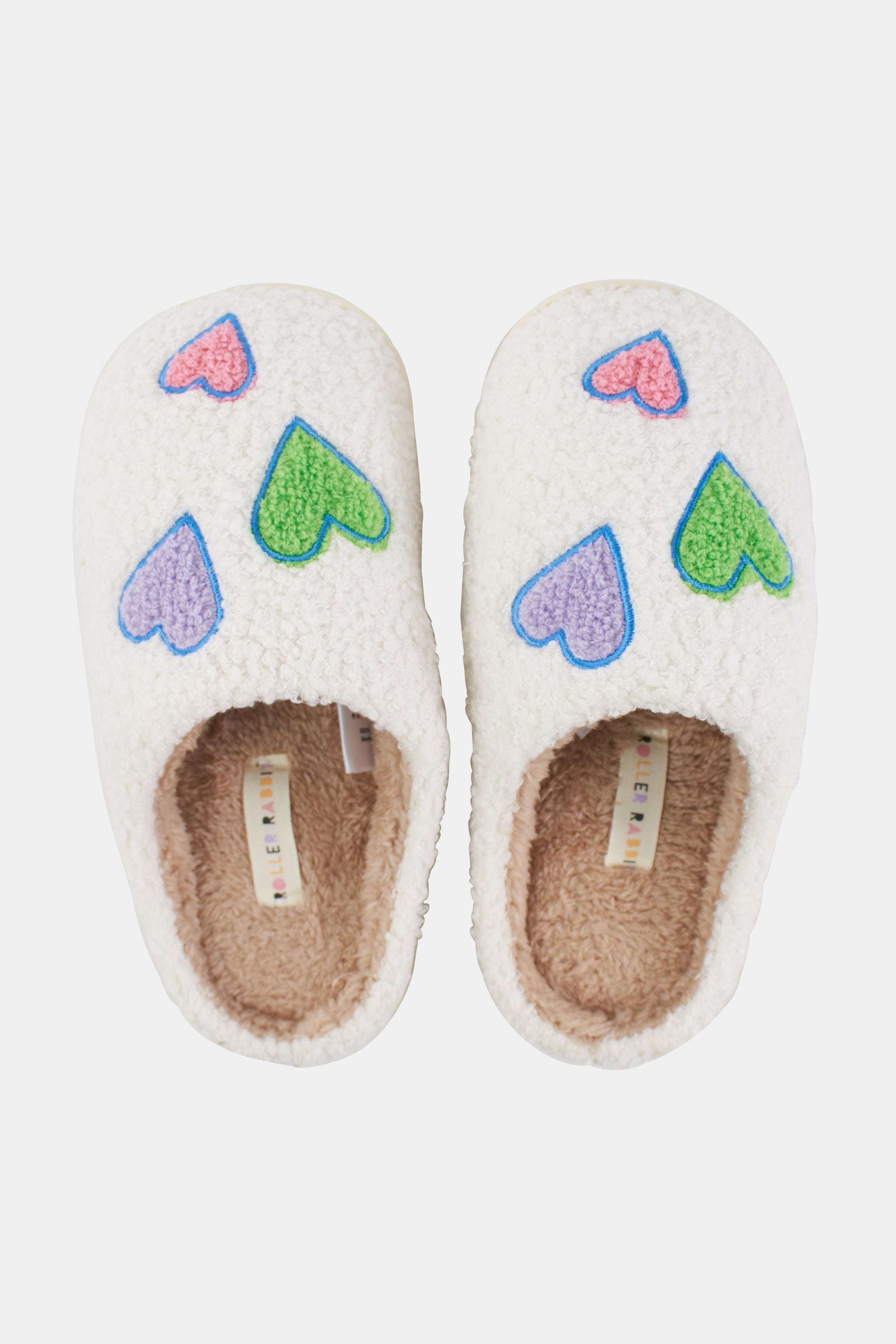 Disco Hearts Fuzzy Slippers