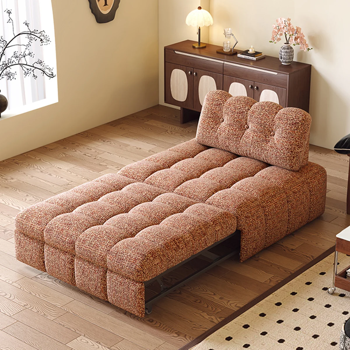 NÓVORA CASA Chenilla extraíble extraíble individual Sofá cama– espacio ahorrador descanso & visitas cama