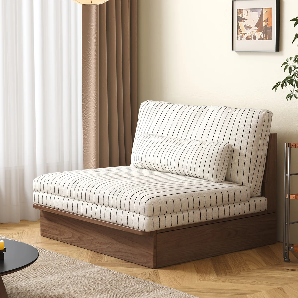 NÓVORA CASA 100% Madera maciza estructura modulable Sofá cama– flexible tamaño & DIY configuraciones