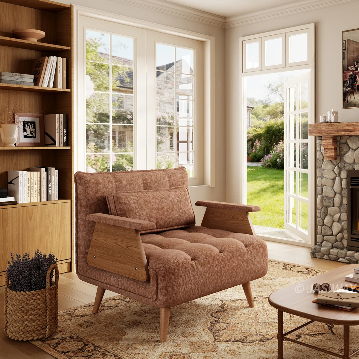 3-en-1 Lino de algodón cama sillón| diario comodidad