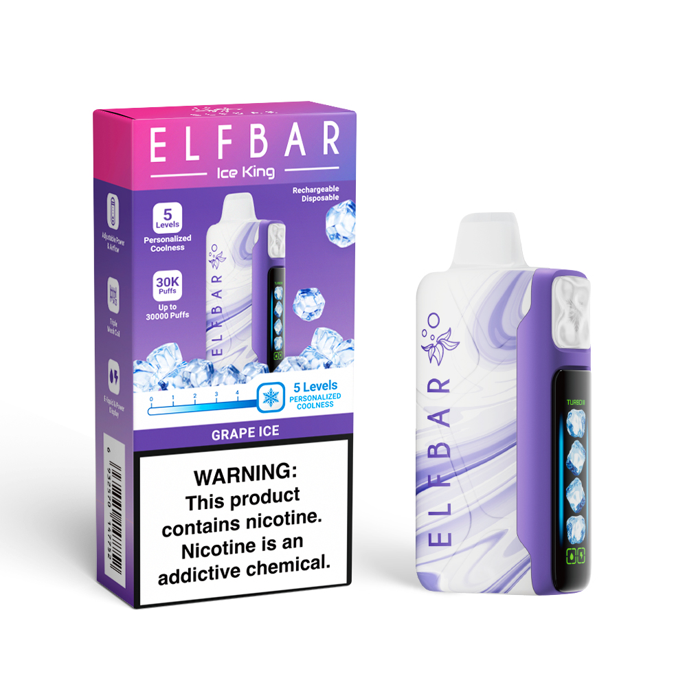 ELF BAR ICE KING 30K wiederaufladbarer Einweg-Vape (alle Geschmacksrichtungen)