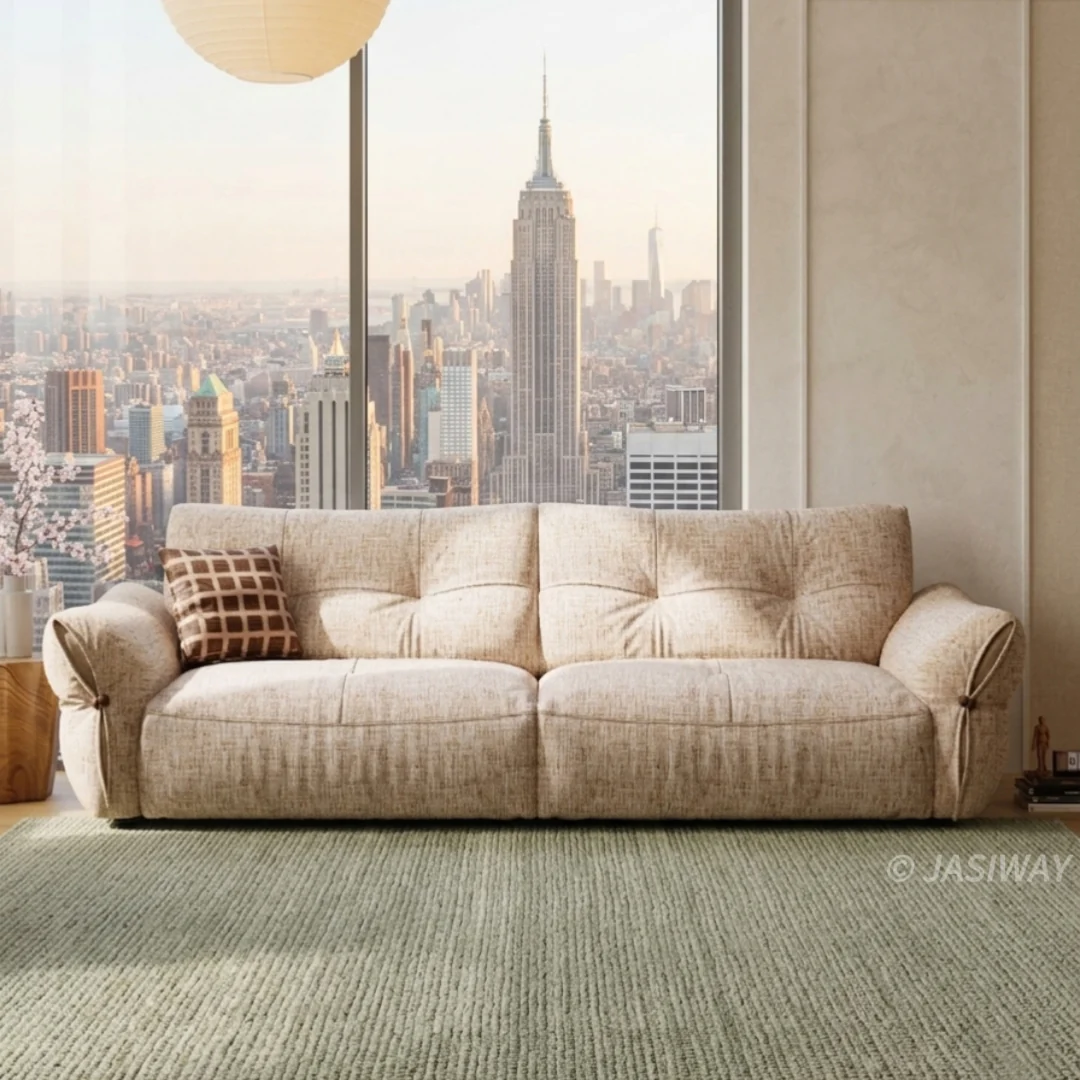 NÓVORA CASA nube sofá profundo asiento sofá| extragrande Chenilla tela 3-plazas con acolchado cojines, Moderno Sala sofá