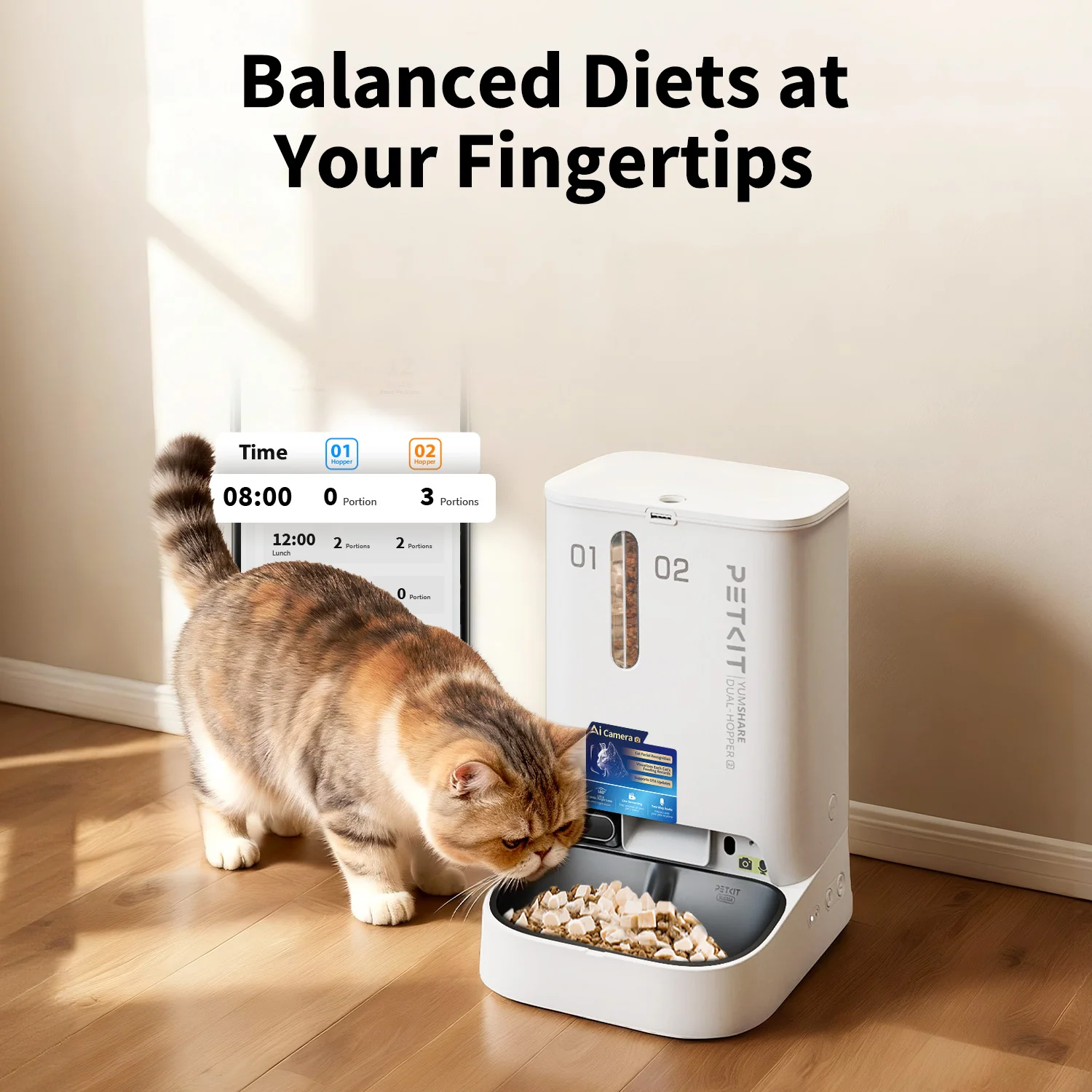 YumShare Dual-hopper 2 Automatic Feeder with Camera