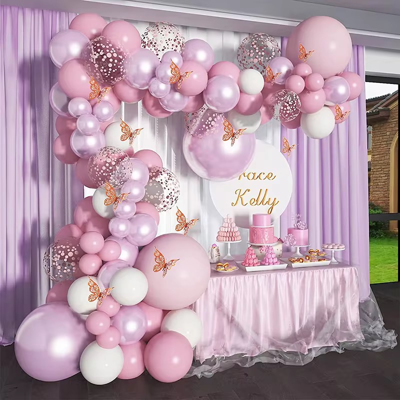 Pastel Pink Macaron Latex Balloon Set Party Decor