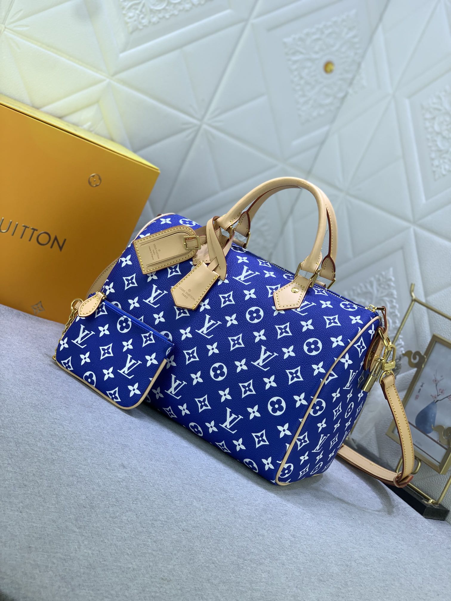 Louis Vuitton Speedy P9 Bandoulière 30 Monogram Leather Travel Bags Size 30*21*7cm