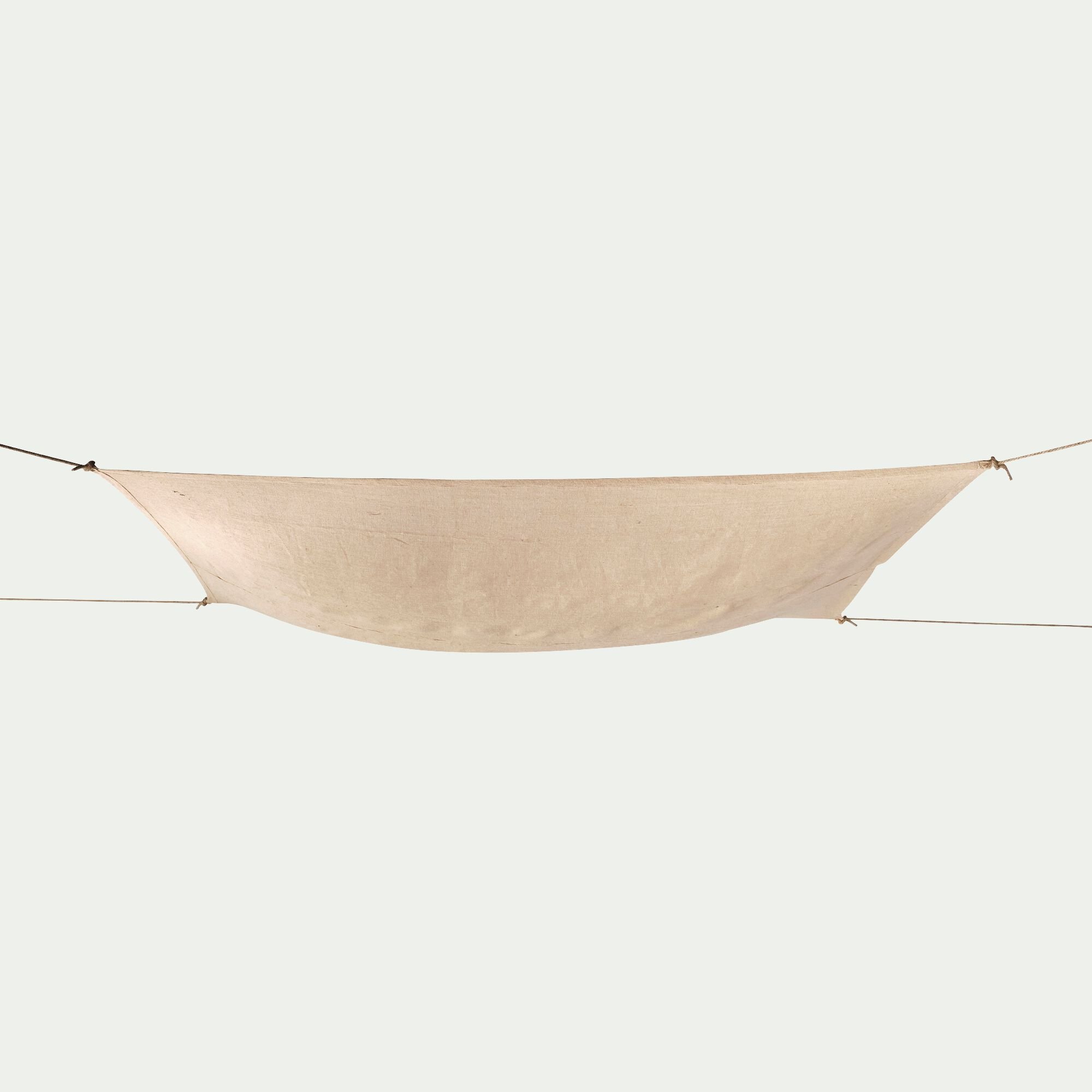 JUTA - Voile d'ombrage carré en jute 3m - naturel