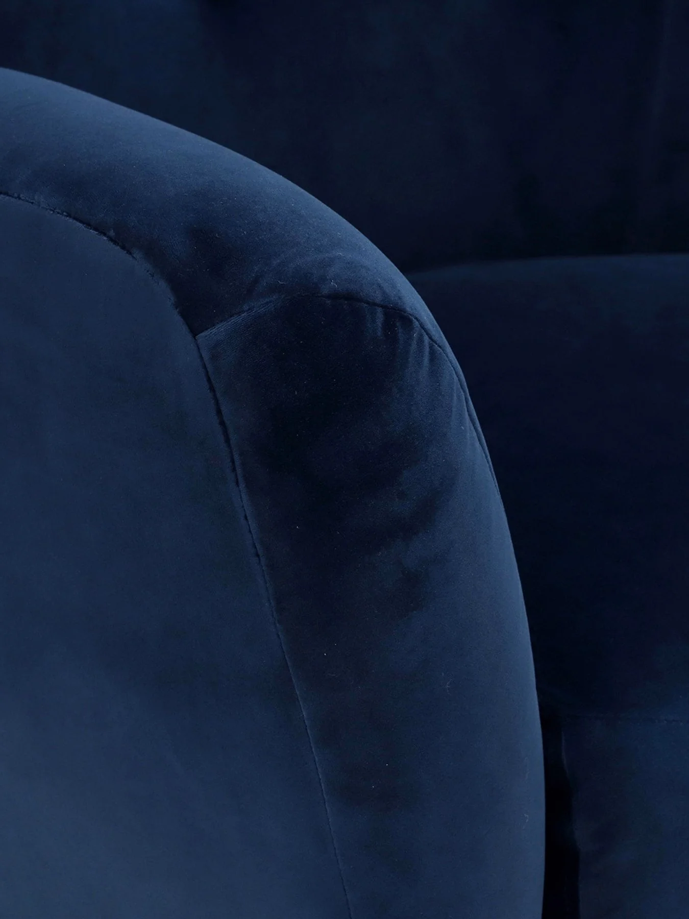 Delon Velvet Chair, Navy