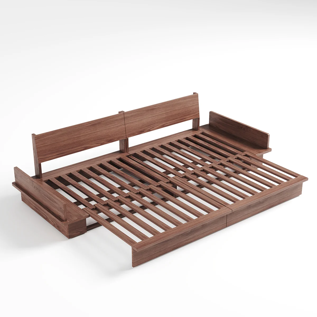 NÓVORA CASA extraíble extraíble Sofá cama con madera plataforma soporte| bajo perfil transformable sofá para Sala