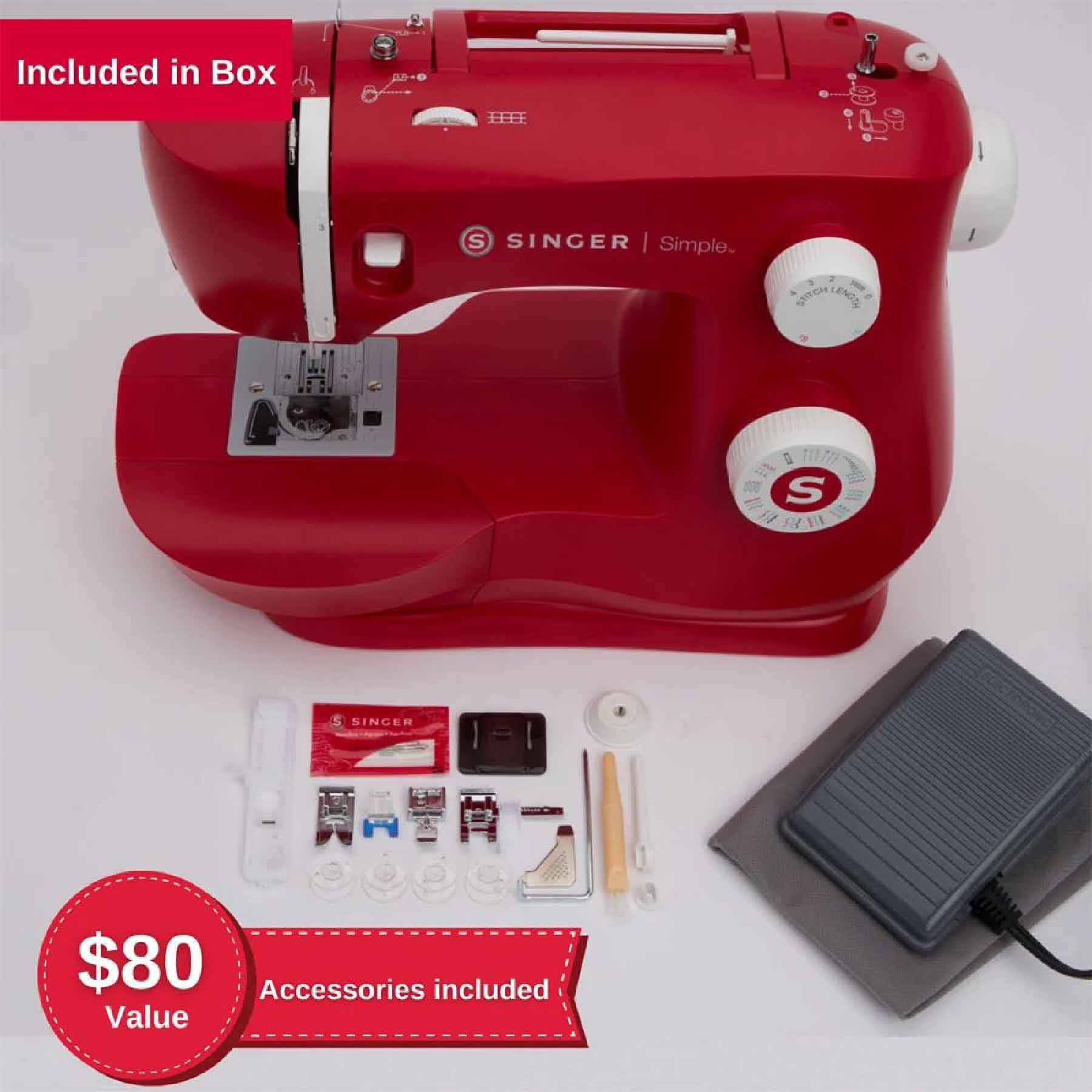 SINGER® Simple 3337 Red Sewing Machine