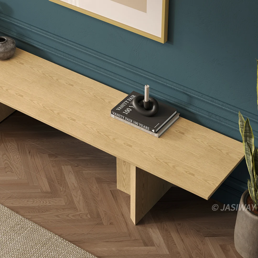 NÓVORA CASA Extensible mediados siglo Moderno Mueble para TV con acanalado puertas & Ajustable repisas| expandible madera multimedia consola para Sala