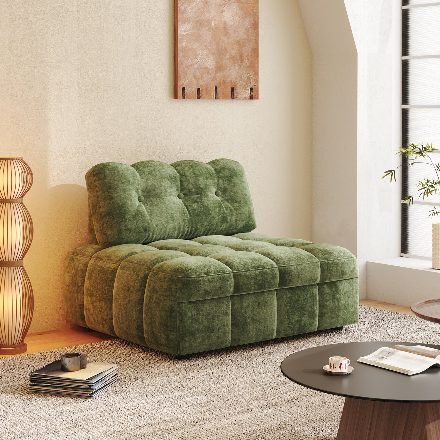 NÓVORA CASA Chenilla extraíble extraíble individual Sofá cama– espacio ahorrador descanso & visitas cama