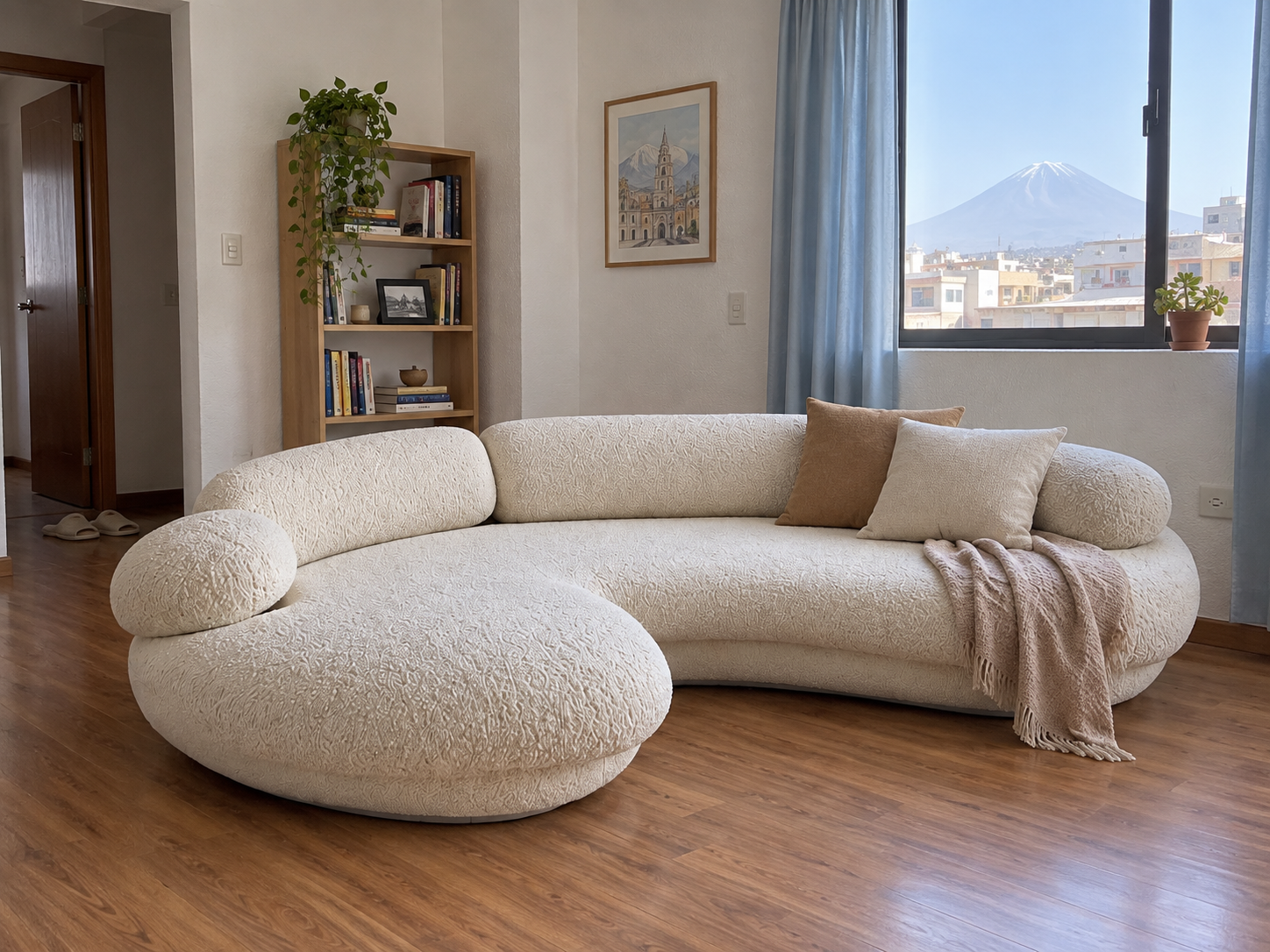 Lunara home IA 6 — Marfil y madera en un espacio cotidiano.