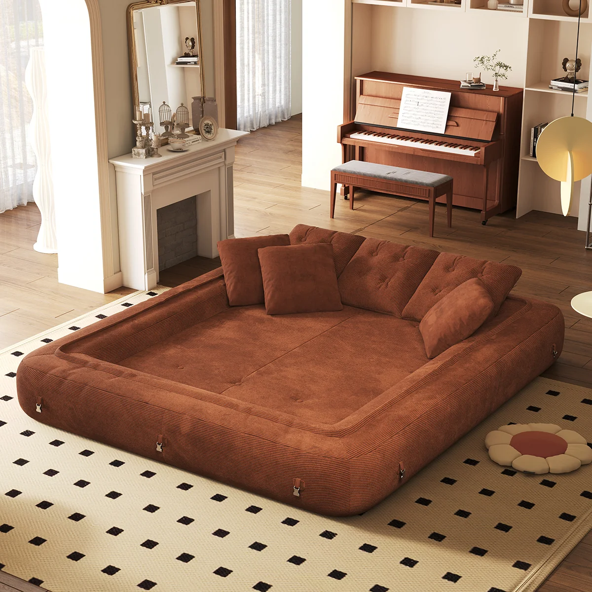 NÓVORA CASA pana plegable Sofá cama– mascotas amigable piso sofá para mascotas & personas