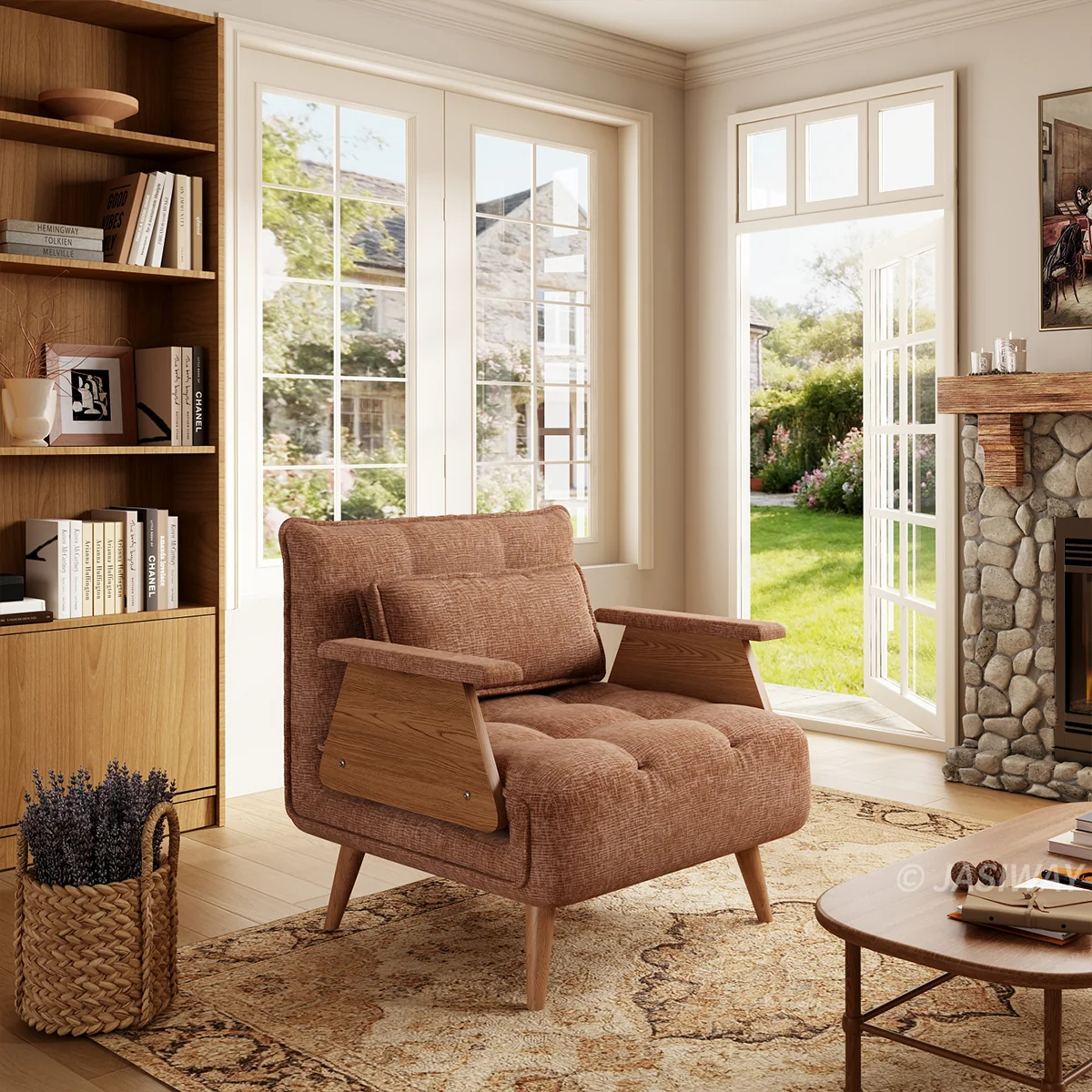 3-en-1 Lino de algodón cama sillón| diario comodidad