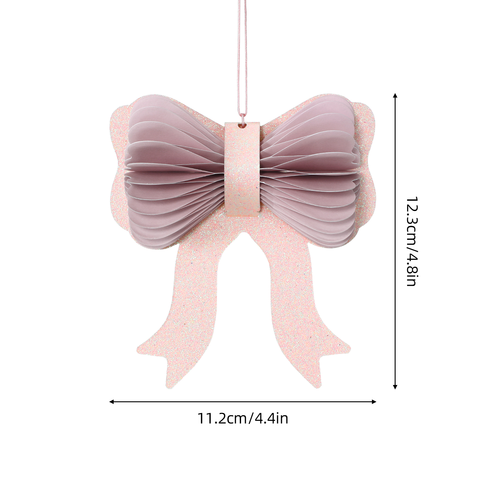 Christmas Honeycomb Bow Ornament for Tree Decoration