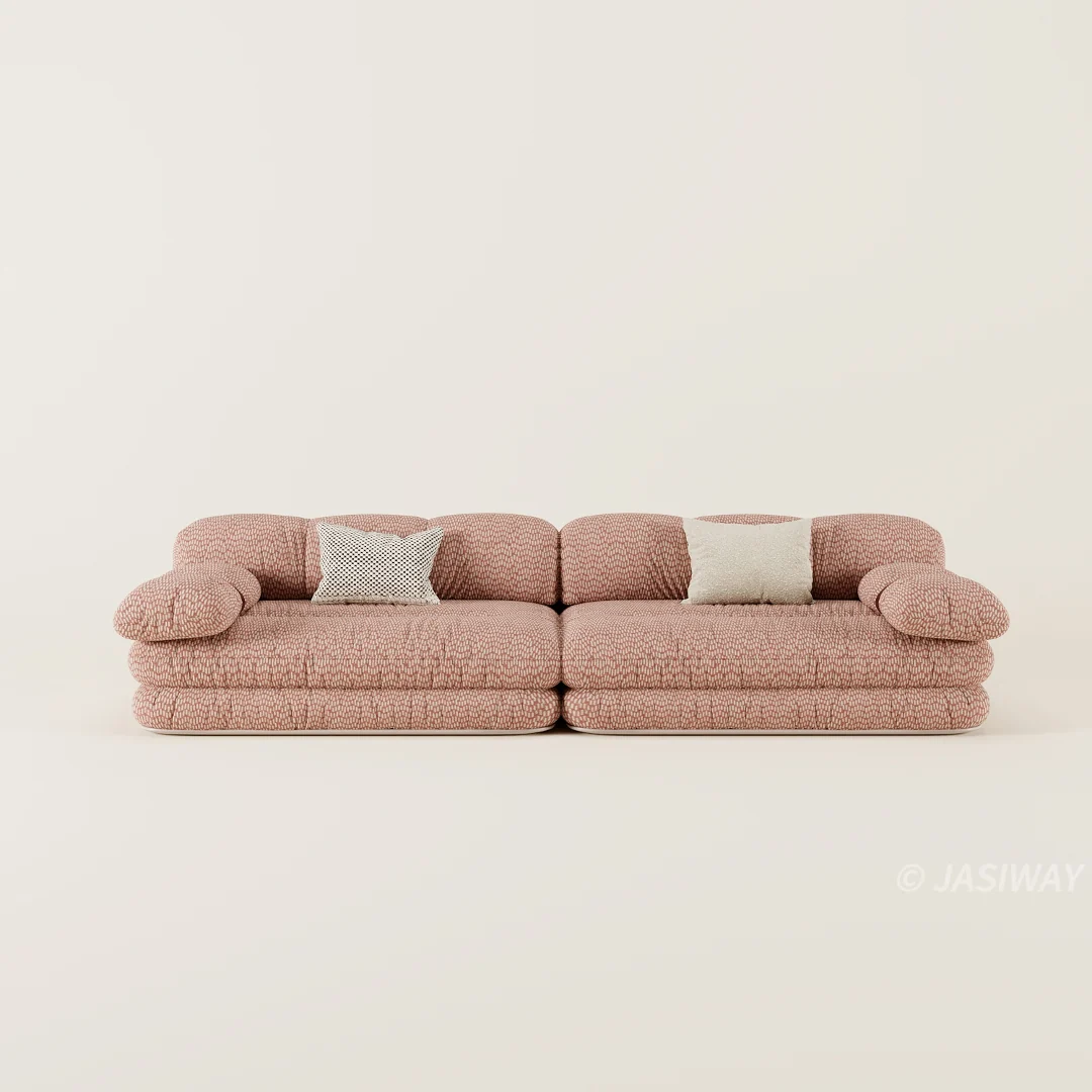 RINGCHEN escultórico agrupado jacquard sofá| De lujo Curvo nube sofá con texturizado de diseñador tapizado para alto extremo sala habitaciones