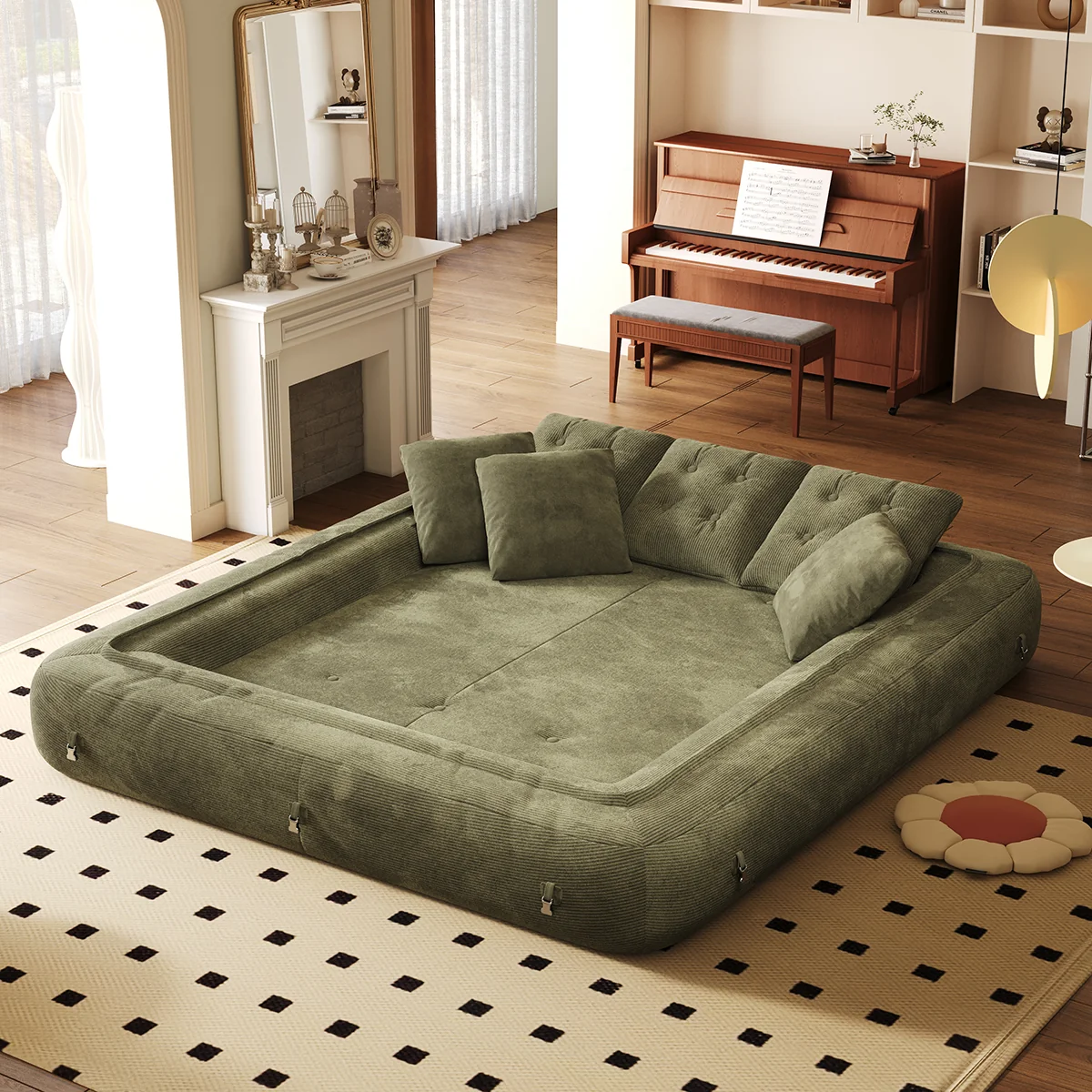NÓVORA CASA pana plegable Sofá cama– mascotas amigable piso sofá para mascotas & personas