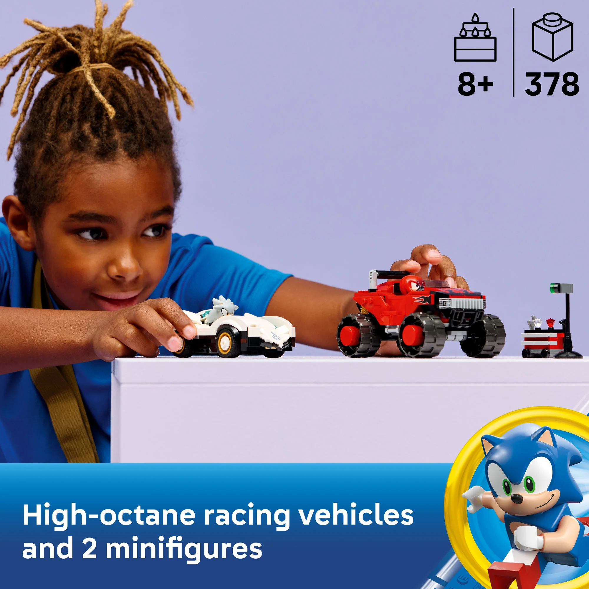 LEGO 77118 Sonic The Hedgehog Silver's Car vs. Knuckles' Monster Truck