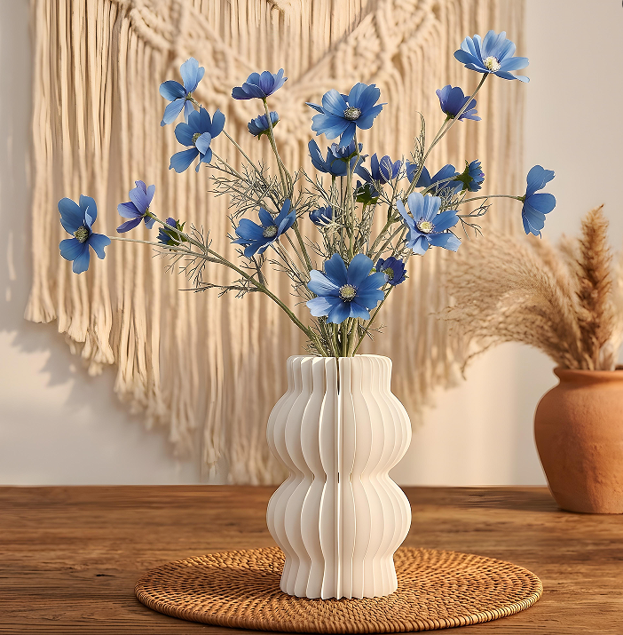 Magnetic Paper Honeycomb Flower Vase Decorative Home Accent