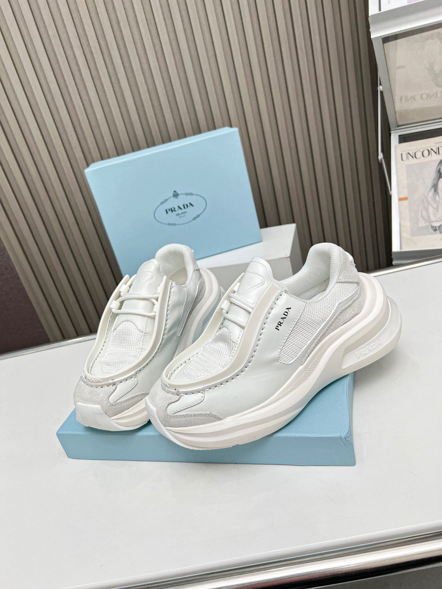 Prada 2024 New Systeme brushed leather dad Sneaker Size 36-45