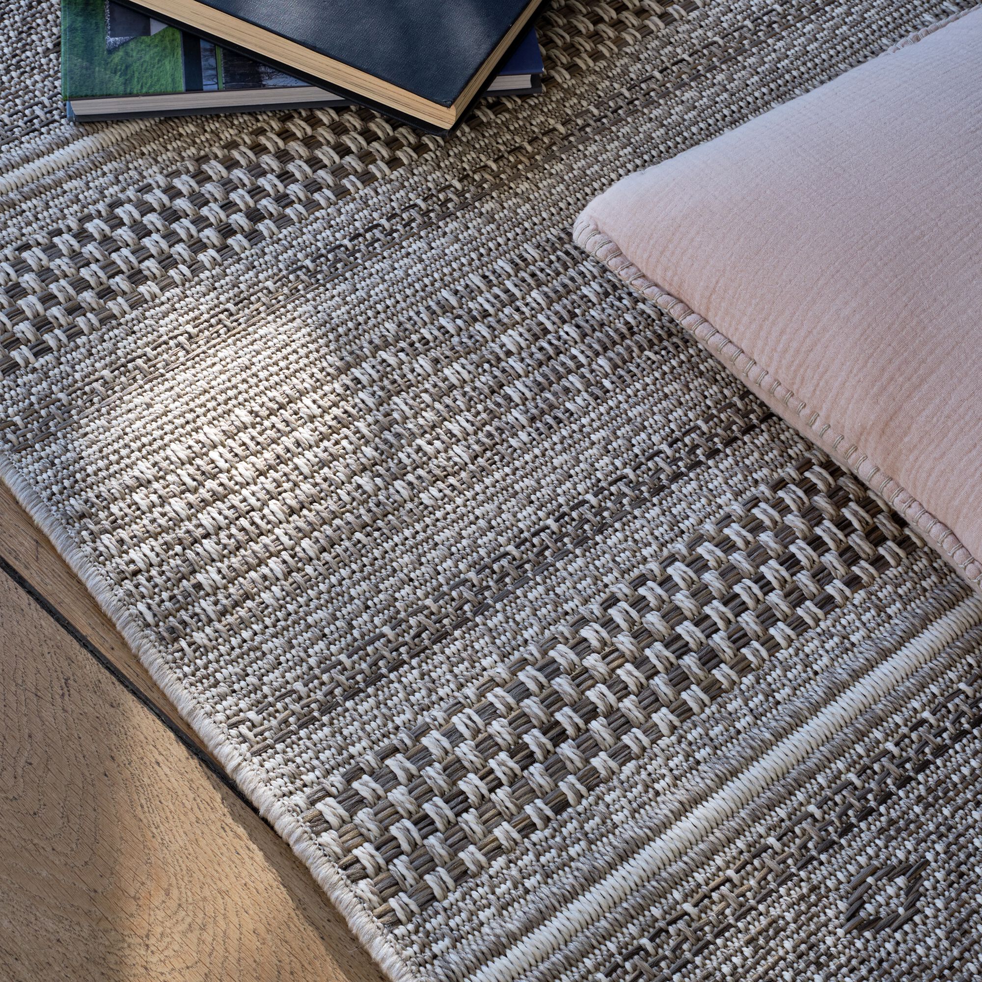 LUCIE - Tapis intérieur et extérieur à motifs - marron 120x170cm