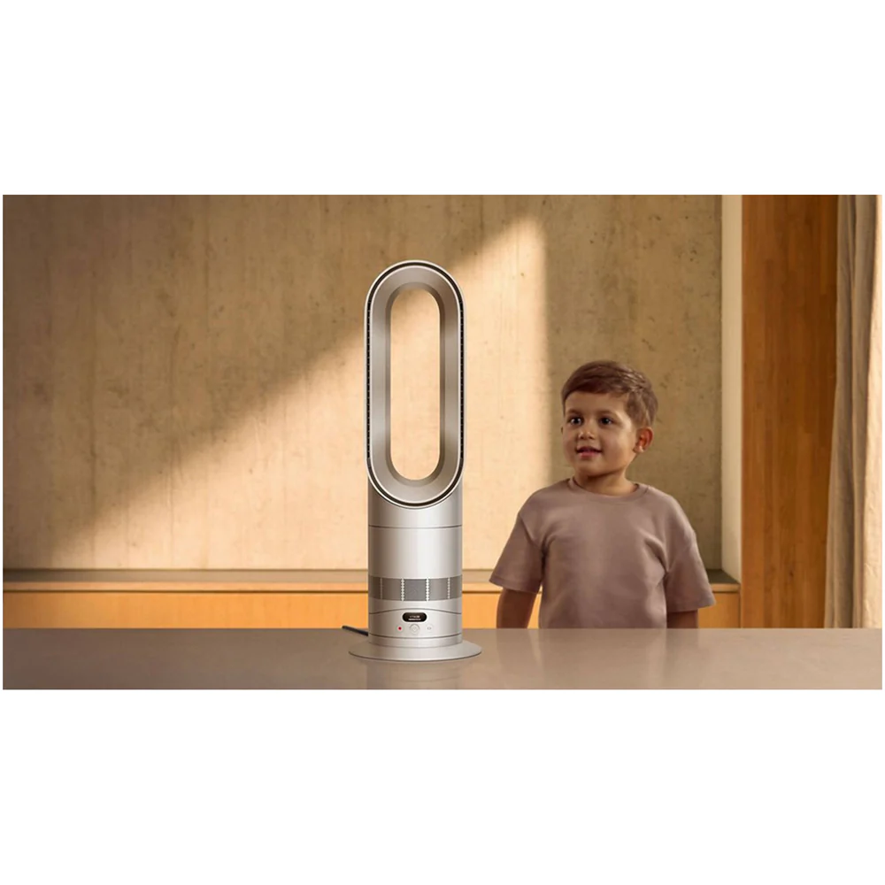 Dyson HF1 Hot+Cool Remote Link Pre-heat heater and Cooling Fan White Nickel Ex-Display Clearance