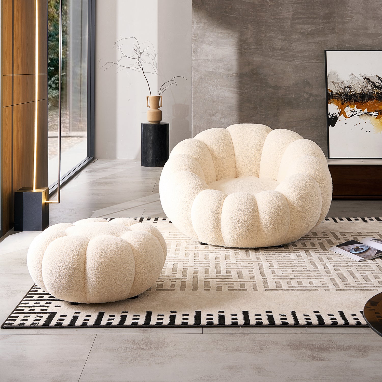 NubeCalabaza™ | Sillón y sofá doble de borrega