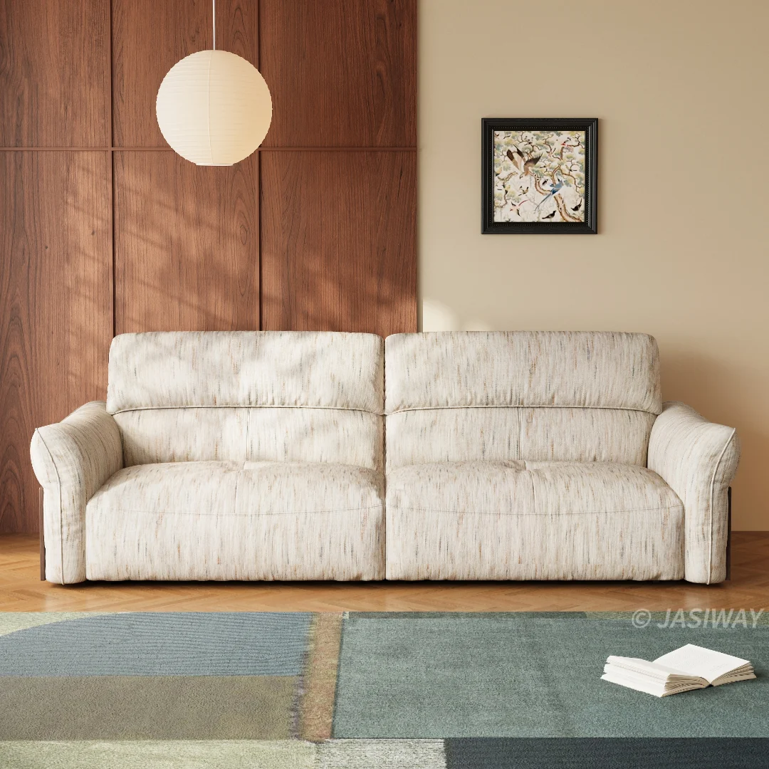 JASIWAY brazos piso Sofá cama con profundo asiento| Japandi inspirado descanso sofá para pequeño espacios