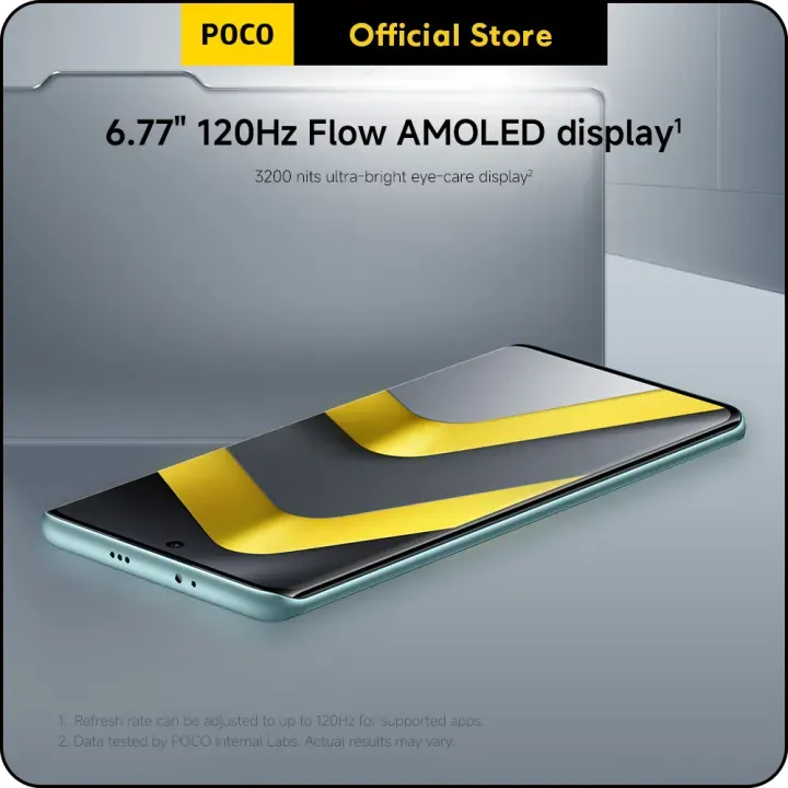 New POCO M8 5G Smartphone, 7.35mm sleek 3D-curved design,6.77