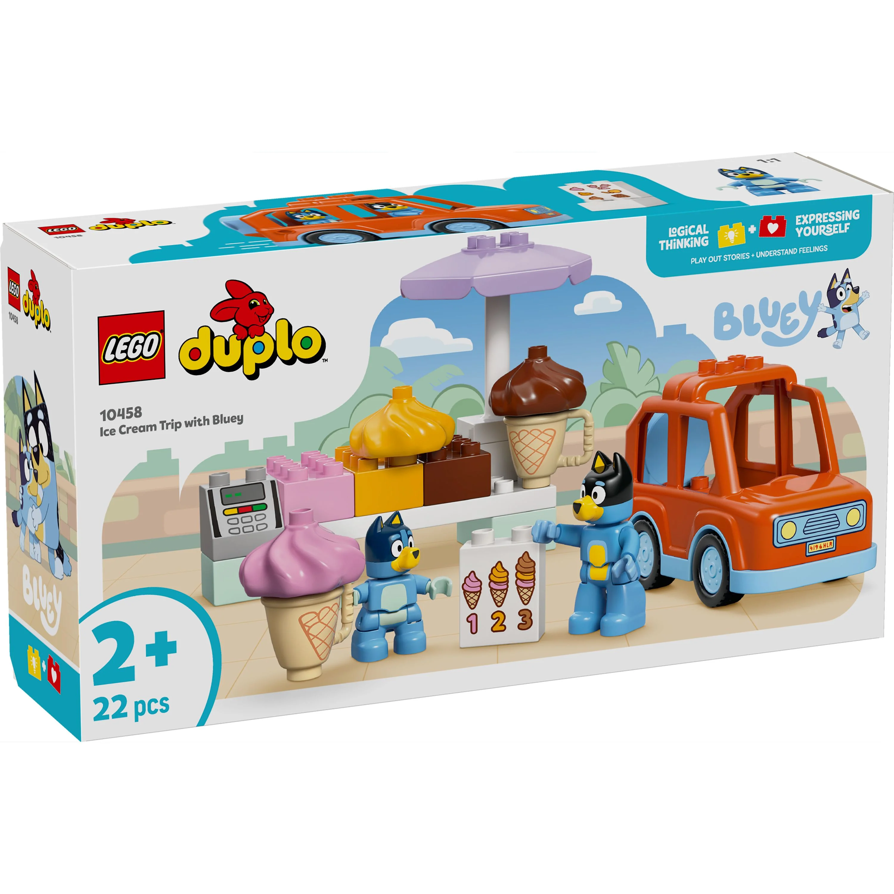 LEGO 10458 DUPLO Bluey Ice Cream Trip with Bluey