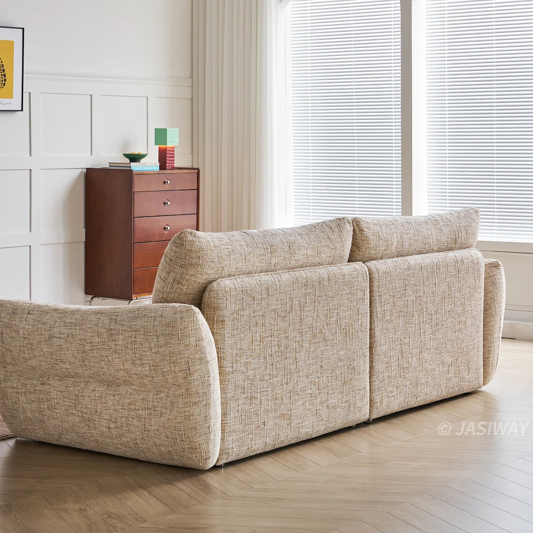 NÓVORA CASA nube sofá profundo asiento sofá| extragrande Chenilla tela 3-plazas con acolchado cojines, Moderno Sala sofá