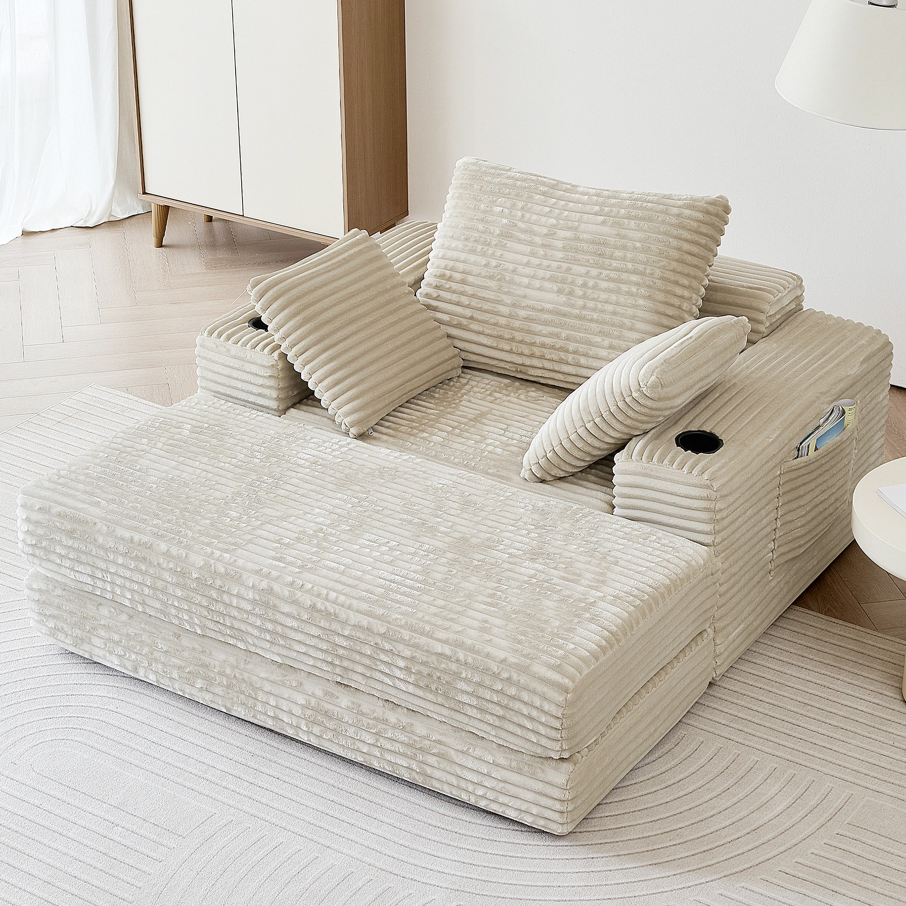 NÓVORA CASA 53.5” Moderno extragrande diván descanso Sofá cama
