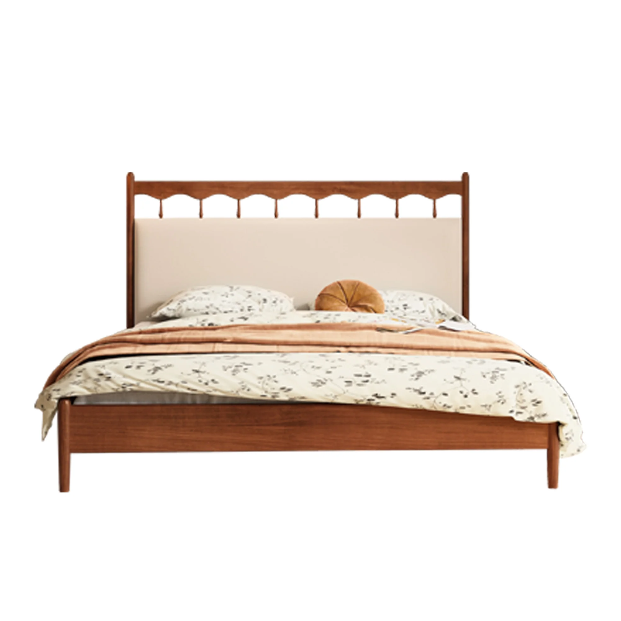 NÓVORA CASA Recámara cama matrimonial Madera maciza doble cama Vintage