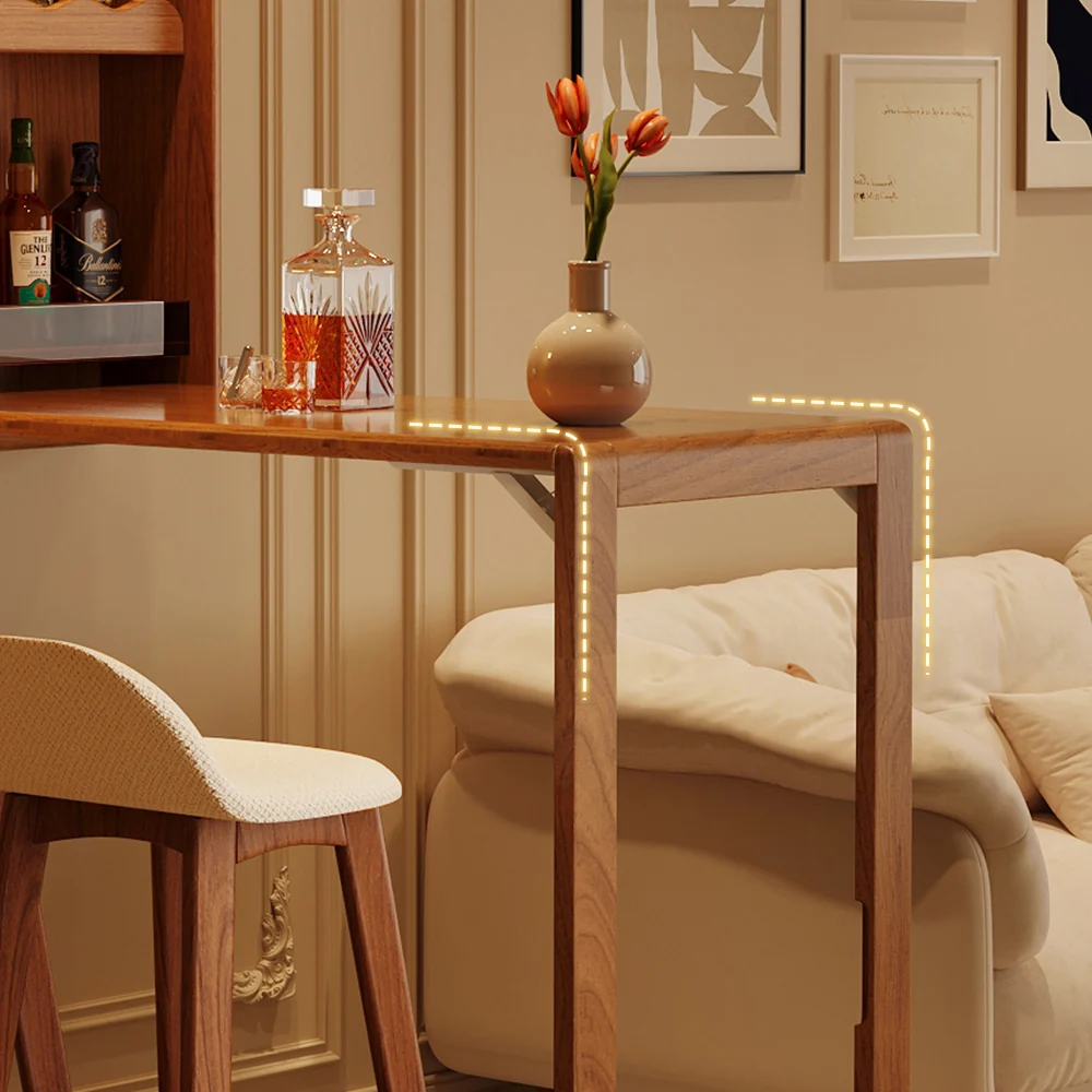 NÓVORA CASA Plegable Madera maciza barra mesa organizador
