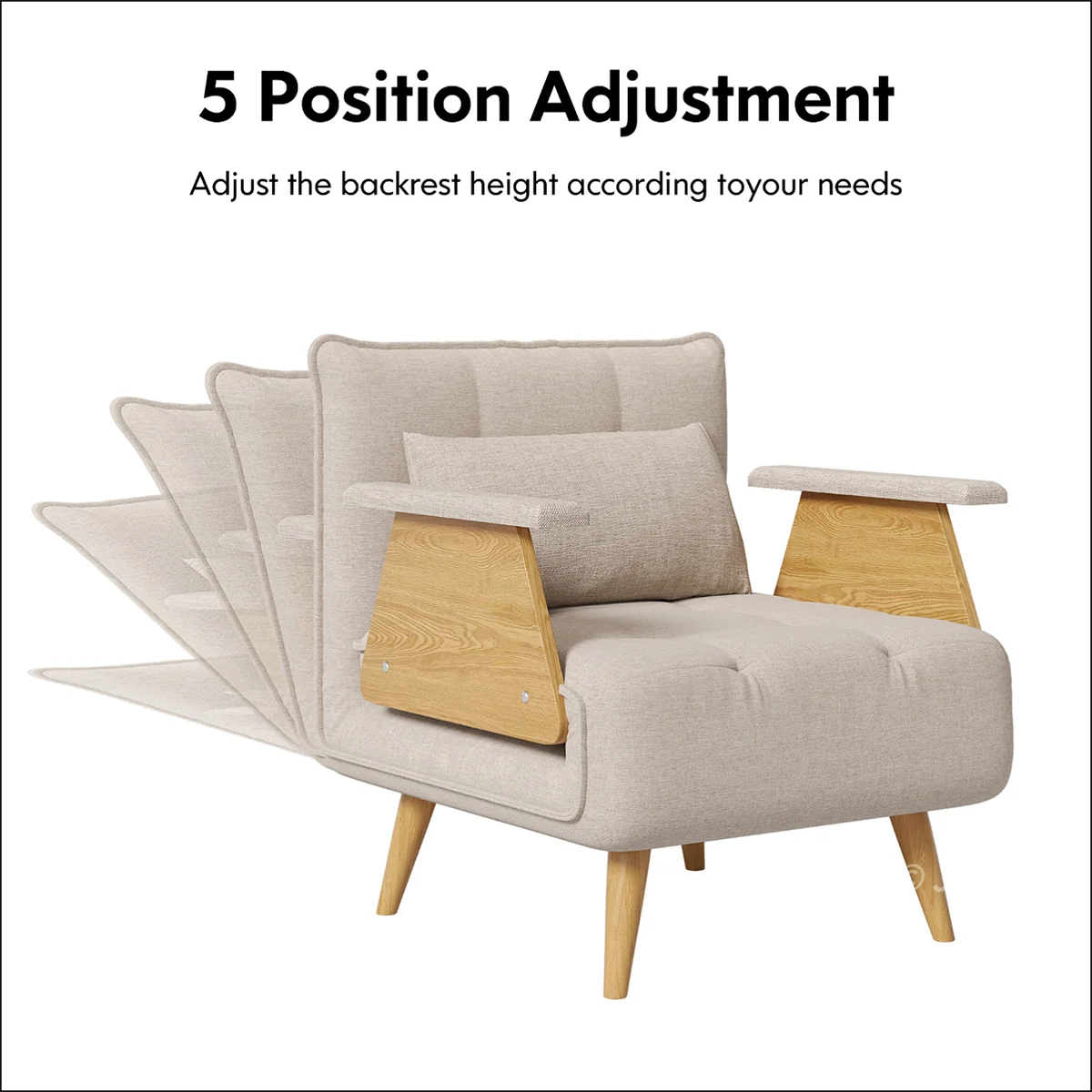 3-en-1 Lino de algodón cama sillón| diario comodidad