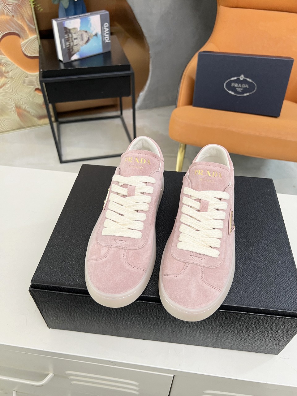 Prada Lane Deer Leather Sneakers Size 36-45