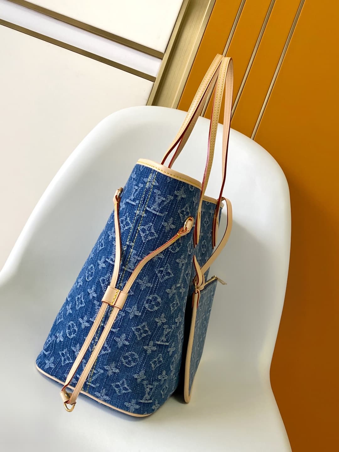 Louis Vuitton Neverfull MM Denim Blue M13192 High