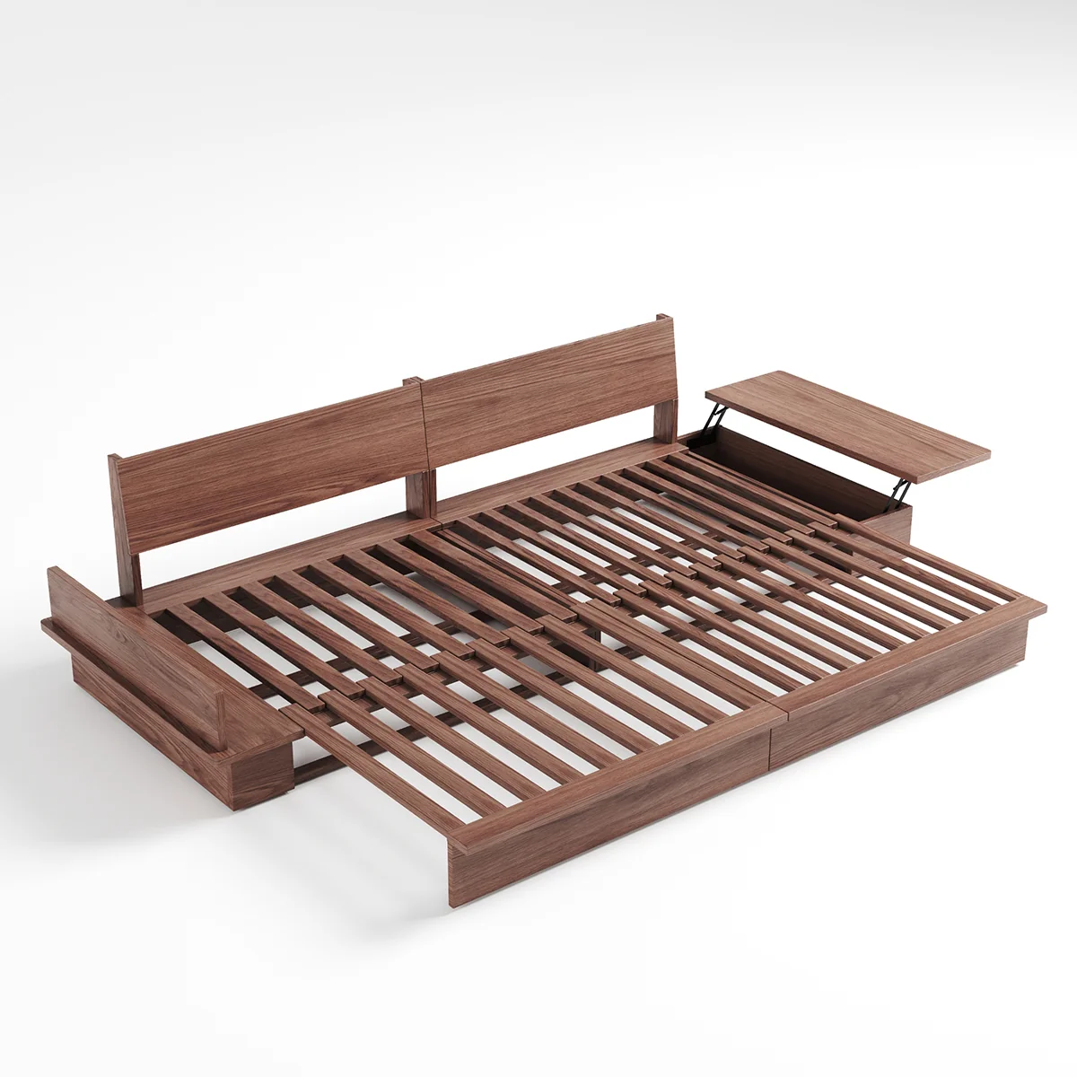 NÓVORA CASA extraíble extraíble Sofá cama con madera plataforma soporte| bajo perfil transformable sofá para Sala