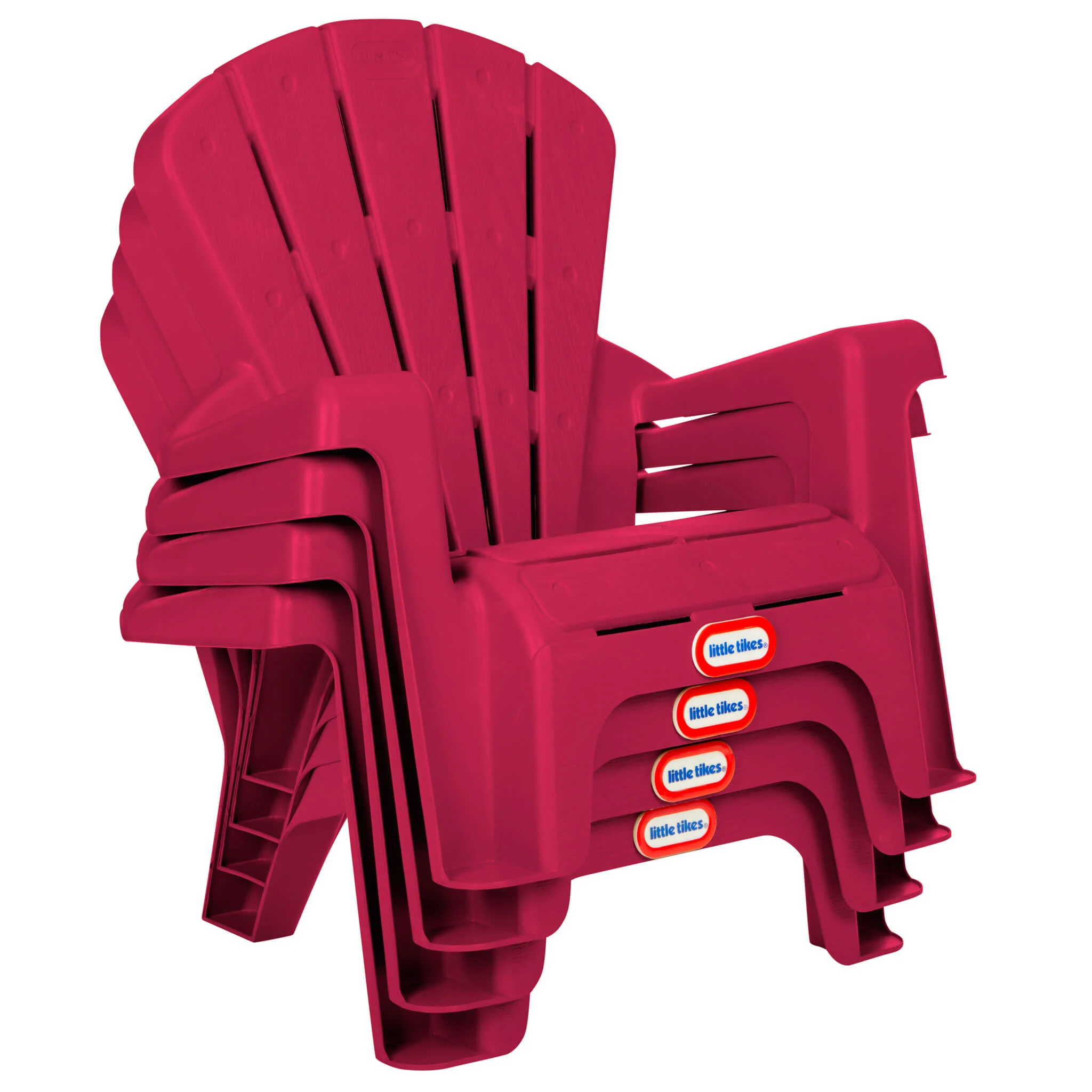 Garden Chairs - Red 4 Pack