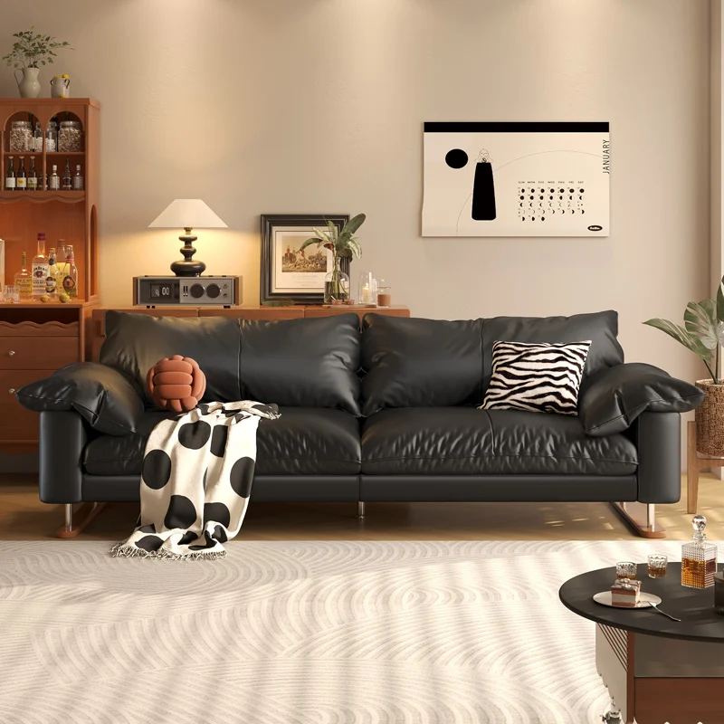NÓVORA CASA genuino piel sofá Vintage estilo para Sala