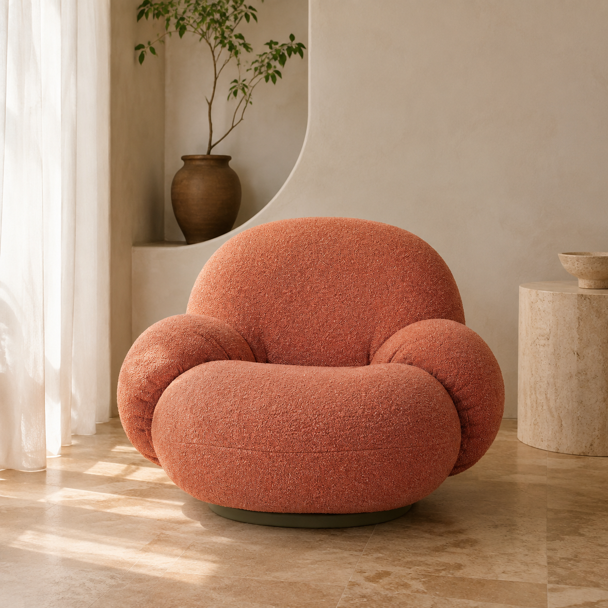 AuraCloud™ | Sillón lounge giratorio con reposabrazos