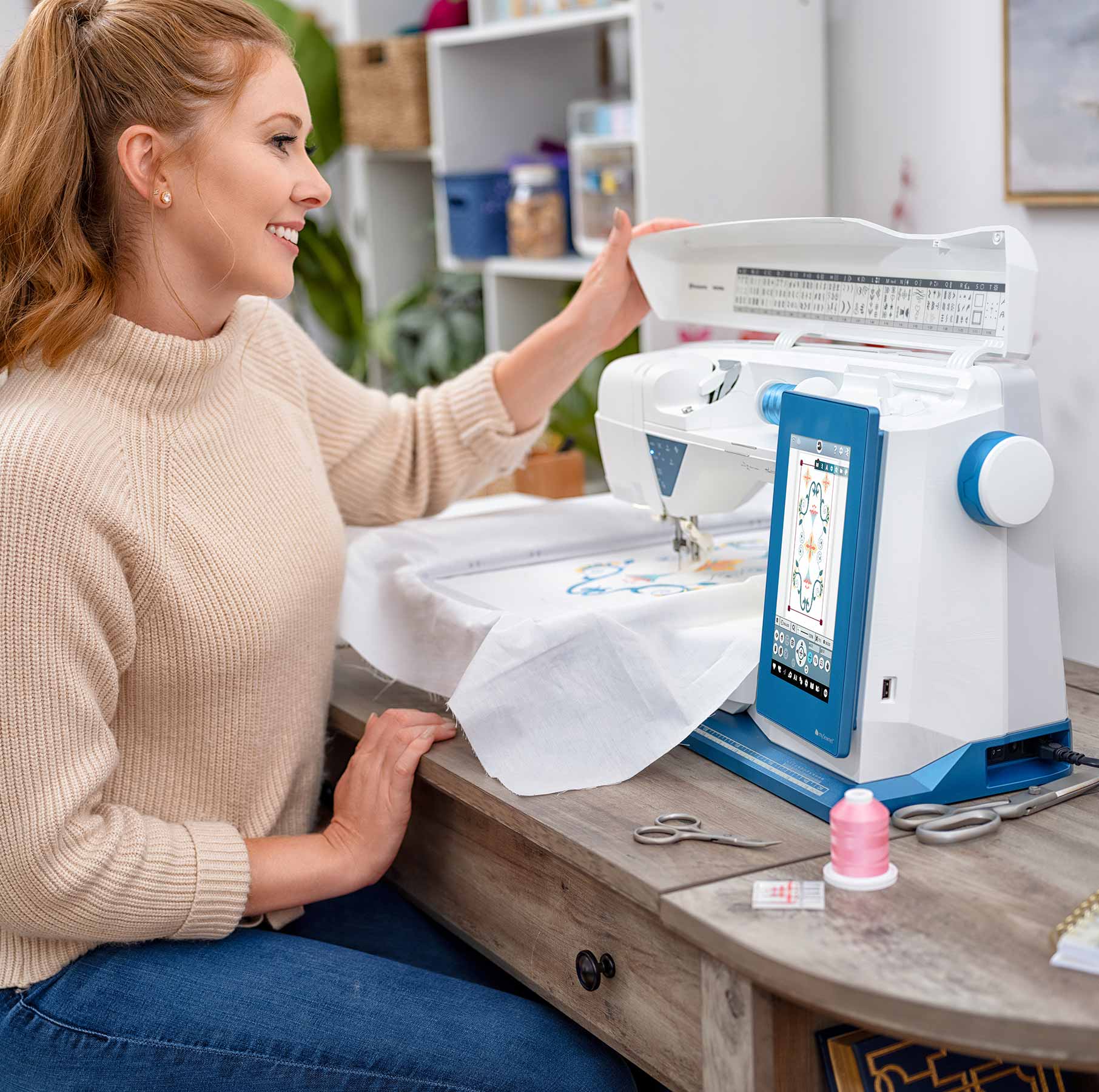 HUSQVARNA® VIKING® Refurbished DESIGNER SAPPHIRE™ 85 Sewing & Embroidery Machine